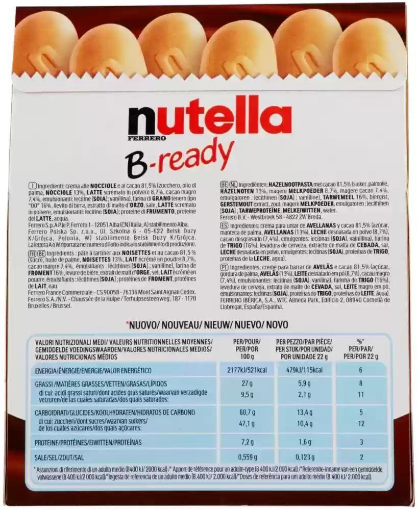 nutella merendina wafer farcita nutella b ready 132g - foto 2 nutella merendina wafer farcita nutella b ready 132g - foto 2