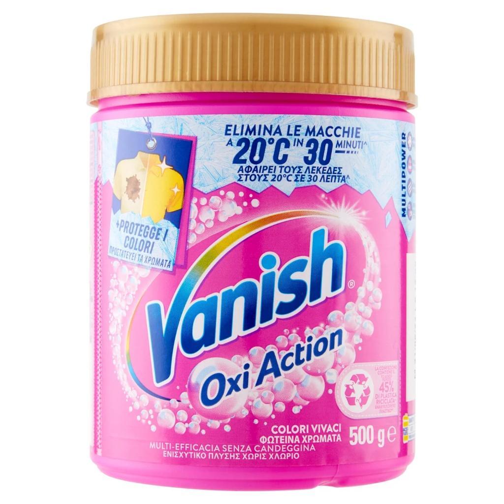 vanish, oxi action, smacchiatore, bucato, igiene tessuti, lavatrice, pulizia profonda, cura abiti, smacchiatore polvere, spesa online, 500 GR, VANISH 500 GR, efficacia garantita, qualitu00e0 vanish, dispensa, pulizia casa, prodotti bucato, igiene bucato, smacchiatore 500g, azione ossigeno, cura dei capi, bucato brillante vanish smacchiatore vanish oxi action pink 500 gr. - foto 1