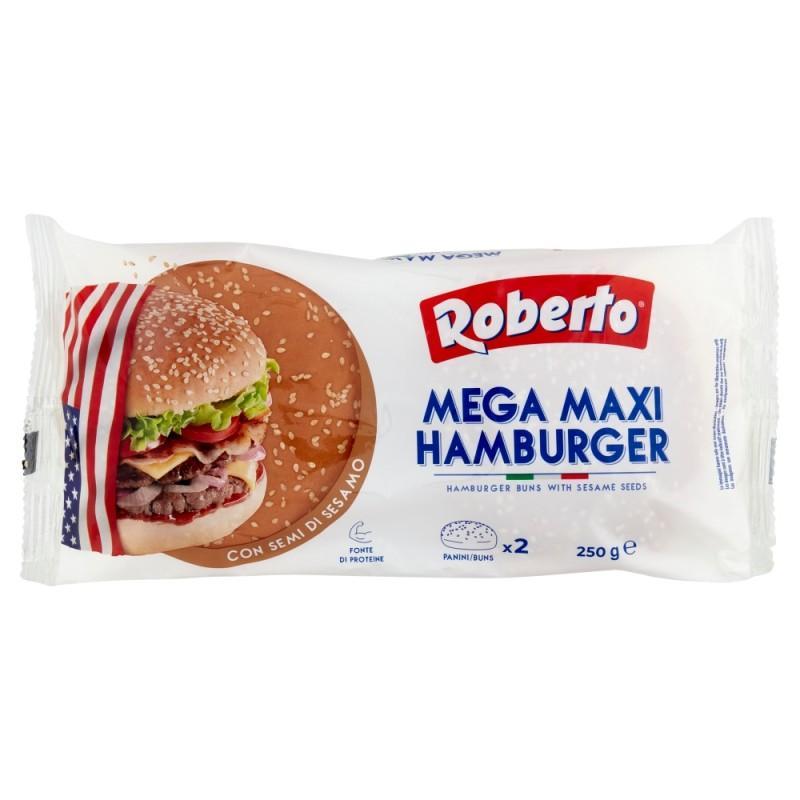 roberto, paneburger, megamaxi, hamburger, panificazione, spesaonline, 250 GR, ROBERTO 250 GR, bonta, gusto delicato, qualita, dispensa, piacere, morbidezza, prodotti roberto, 250gr, fattoincasa, 250 GR roberto pane mega maxi per hamburger roberto 250 gr. - foto 1