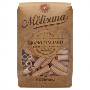 Pasta di semola di grano duro integrale formato maccheroni  500 gr.