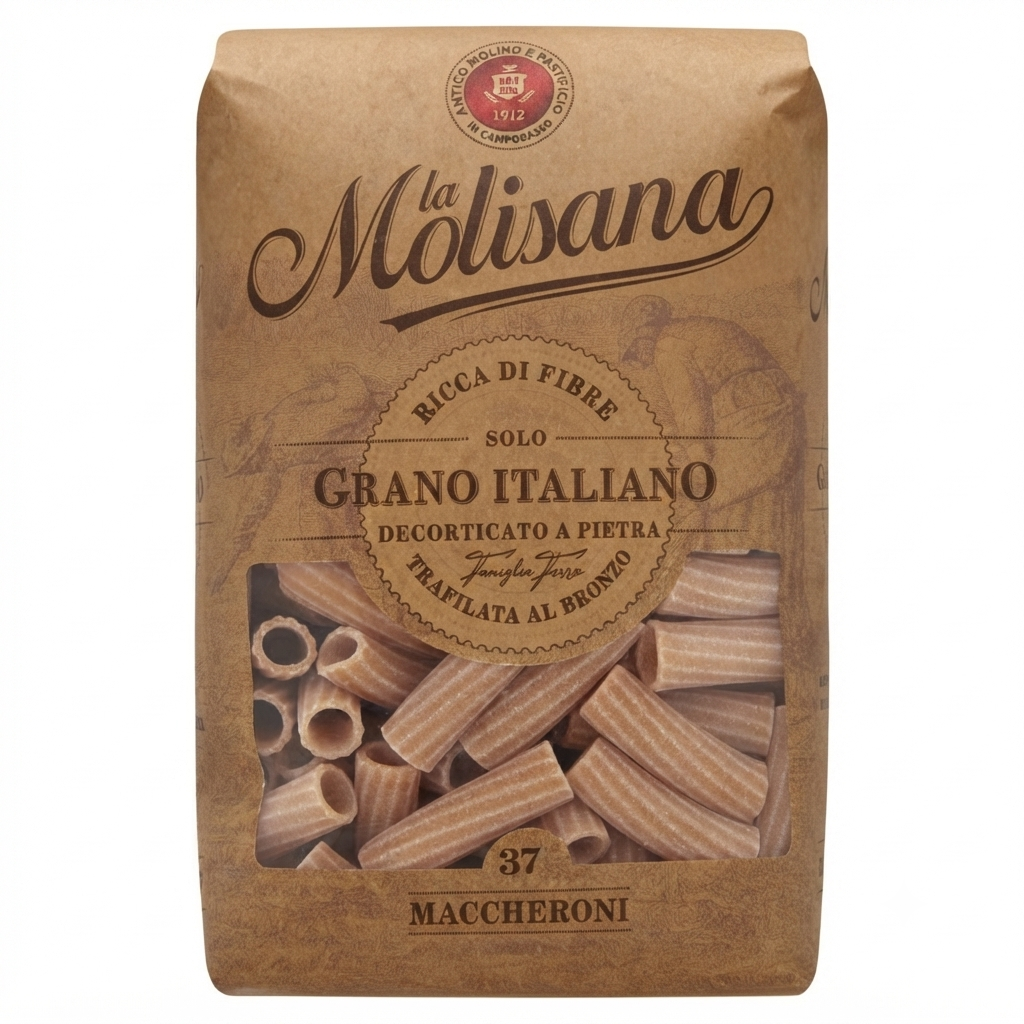 la molisana pasta di semola di grano duro integrale formato maccheroni la molisana 500 gr. - foto 1
