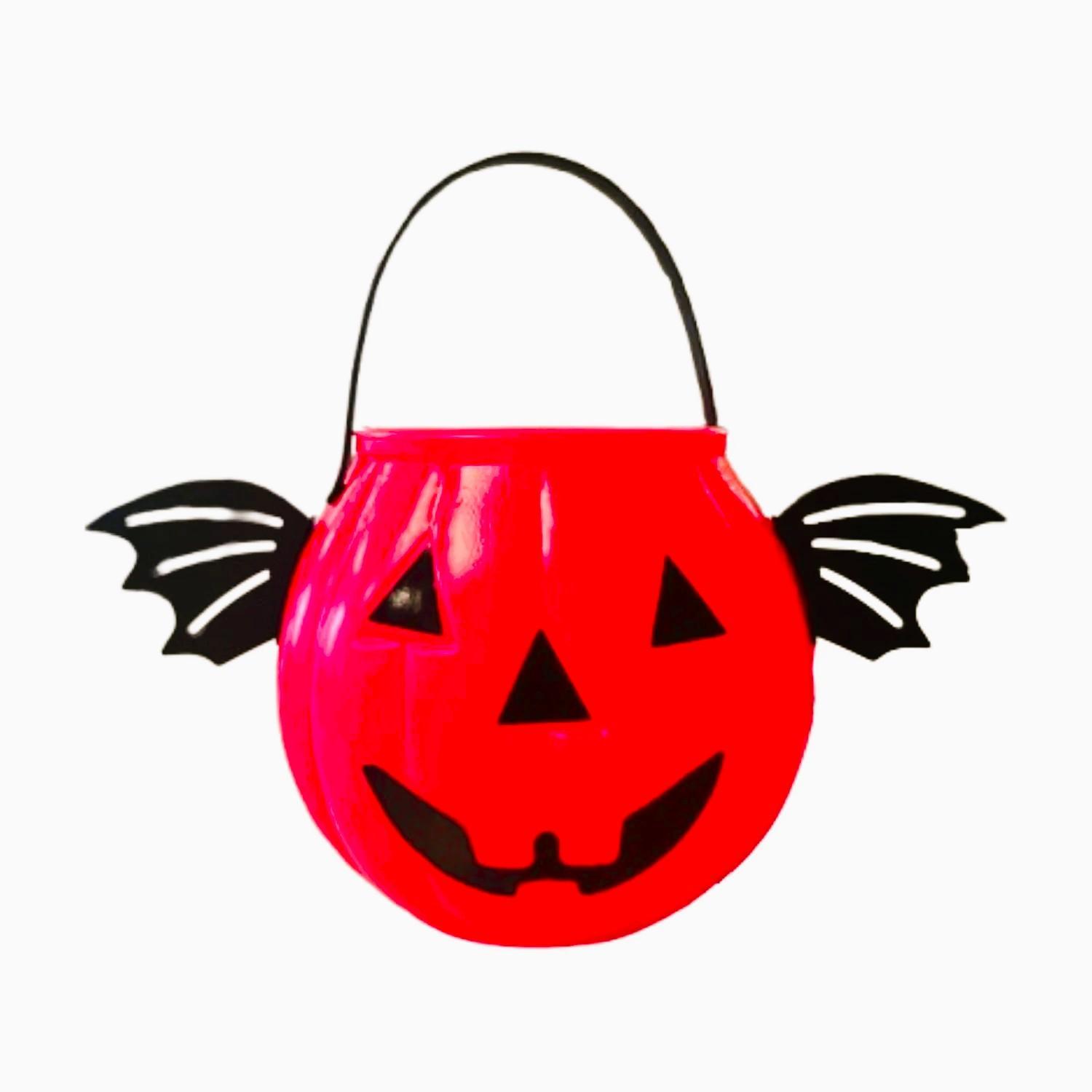 ciao cestino zucca halloween con ali pipistrello ciao - foto 1