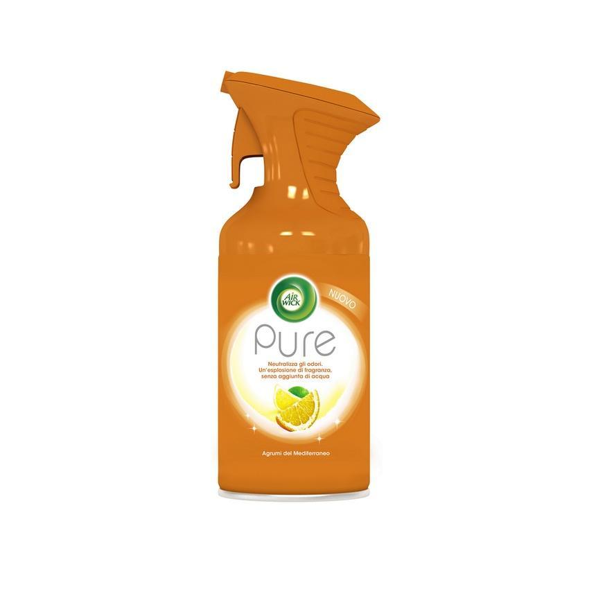 air wick profumatore per ambiente spray pure profumo agli agrumi del mediterraneo air wick 250 ml. - foto 1