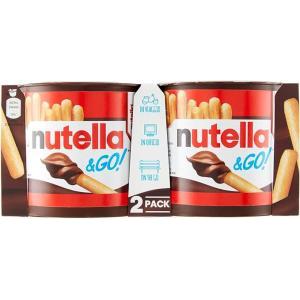 Merenda con crema spalmabile alle nocciole e cacao e bastoncini di pane  & go  96 gr