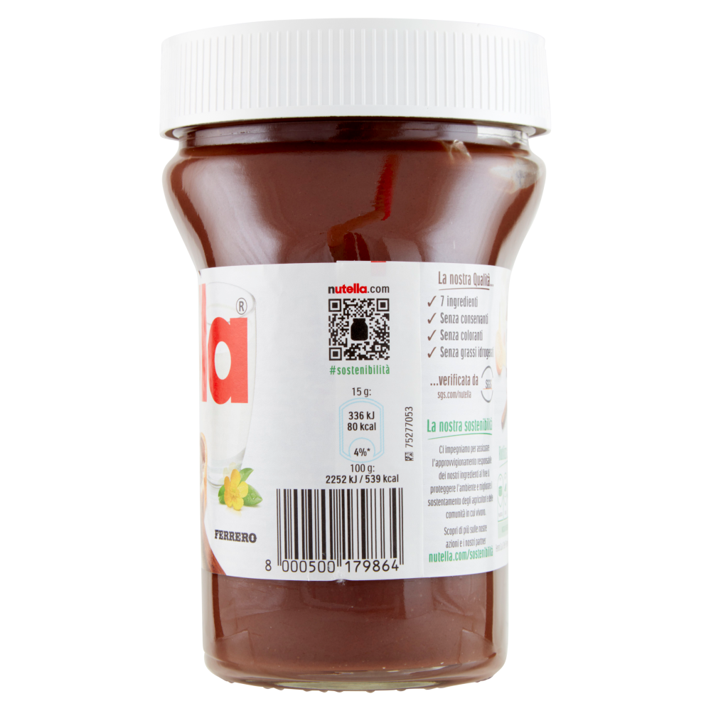 nutella crema spalmabile alle nocciole e cacao nutella 600 gr - foto 3