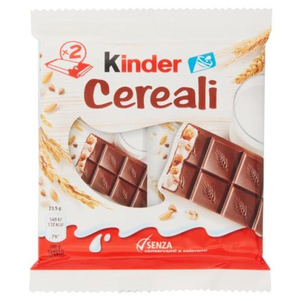 Barrette di Cioccolato al Latte con Cereali Formato Ridotto Kinder Barrette di Cioccolato al Latte con Cereali Formato Ridotto Kinder