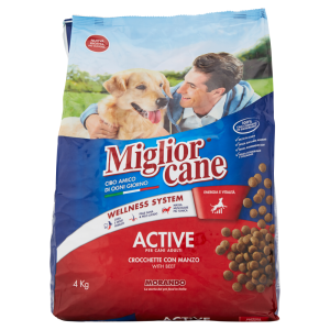 Crocchette con manzo per cani adulti  4 kg