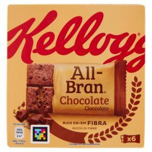 Barrette di fibre con cioccolato all-bran 6x40 gr
