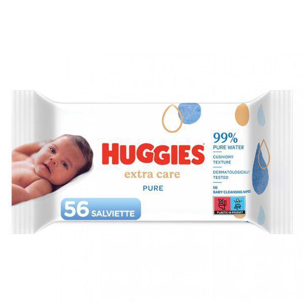 huggies, salviettineumidificate, babywipes, igieneneparati, curainfanzia, spesaonline, 56 PZ, HUGGIES 56 PZ, bonta, pulito delicato, qualita, dispensa, piacere, fragranza, prodotti huggies, 56pz, benessere, 56 PZ huggies salviettine umidificate classic pure 56 pezzi huggies - foto 1