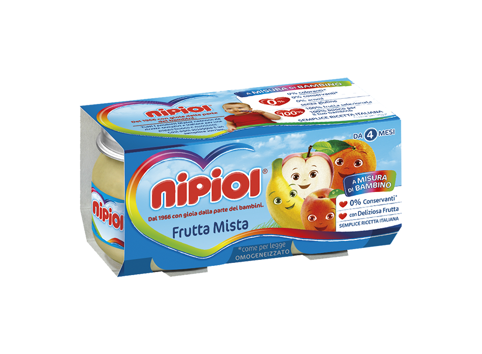 nipiol omogeneizzato di frutta mista con vitamina c nipiol 160 gr - foto 1