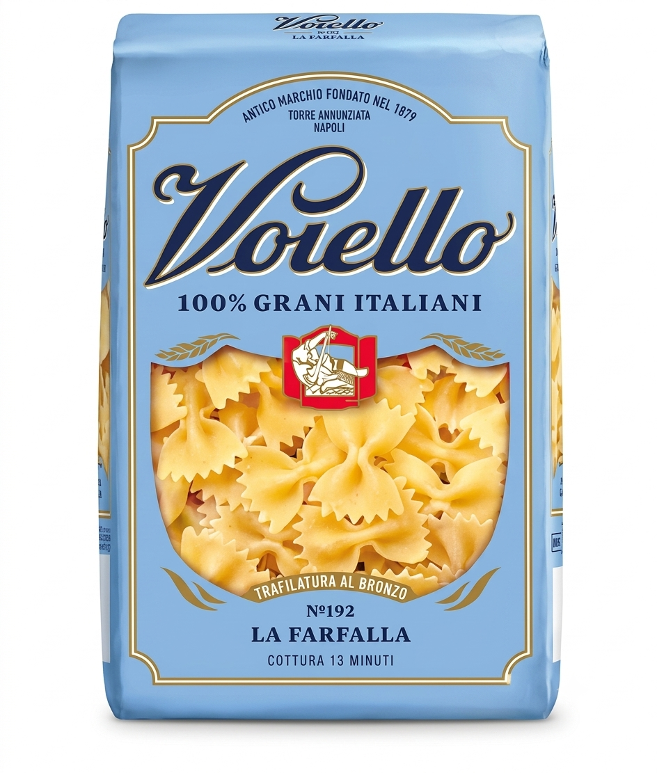 voieello, farfalle, pasta, granoaureo, cucinaitaliana, primipiatti, spesaonline, 500 gr, dispensa, altaqualitu00e0, sapore, trafilataalbronzo, madeinitaly, ricette, pastasecca voiello pasta farfalle n. 87 voiello 500 gr. - foto 1