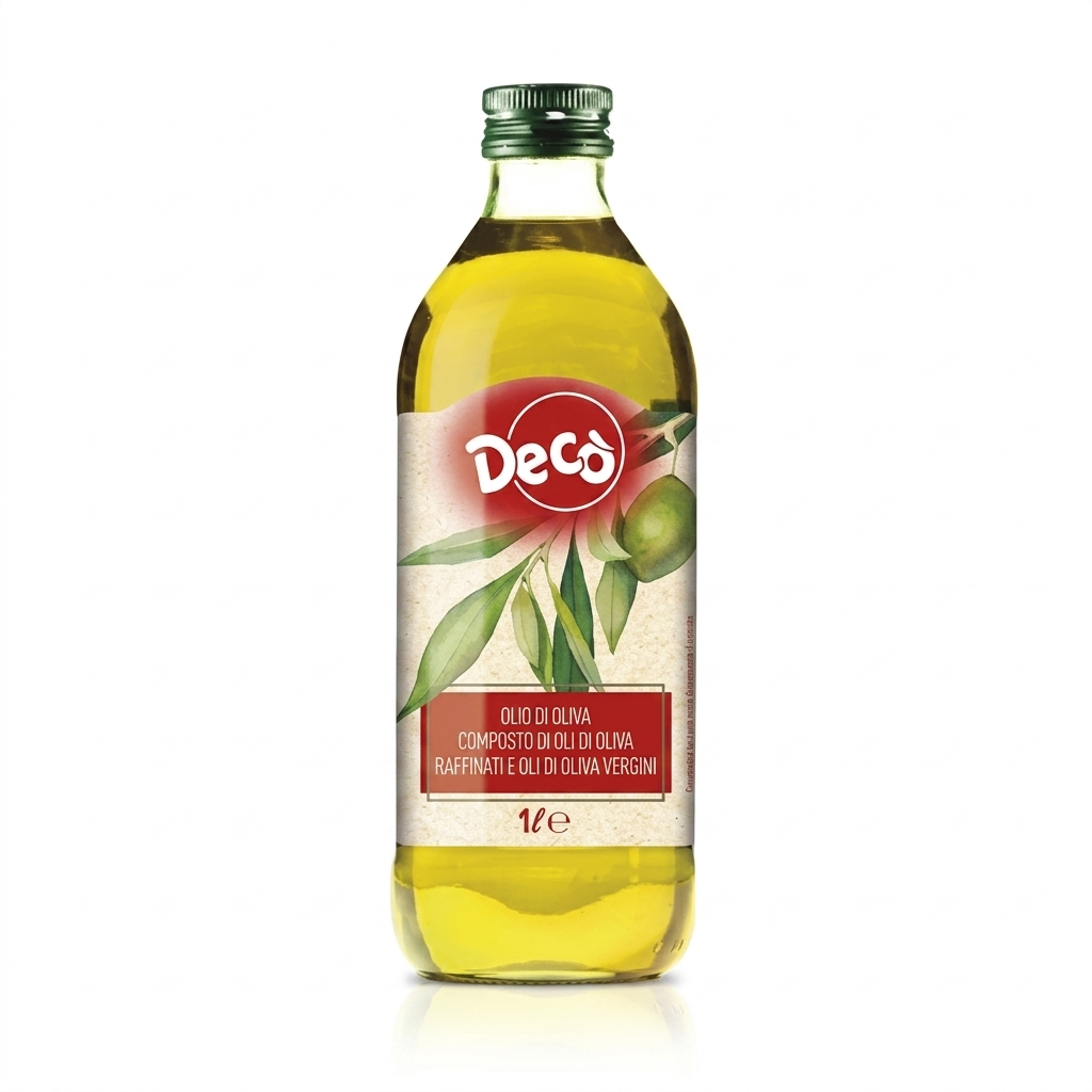 deco, olio, oliodoliva, cucina, frittura, condimento, alimentazione, spesaonline, 1 LT, DECO 1 LT, bonta, gusto armonioso, qualita, dispensa, olio vegetale, piacere, prodotti deco, olio 1l, cucina mediterranea, versatilita deco' olio di oliva deco 1 lt. - foto 1