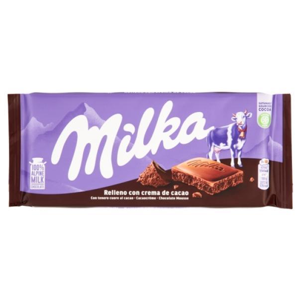 Tavoletta di Cioccolato al Latte con Tenero Cuore al Cacao Milka