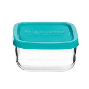 Contenitore quadrato per frigorifero con tappo  10 x 10 cm