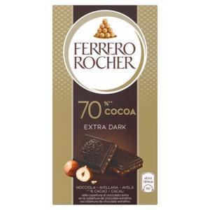 Tavoletta di cioccolato fondente con nocciole rocher