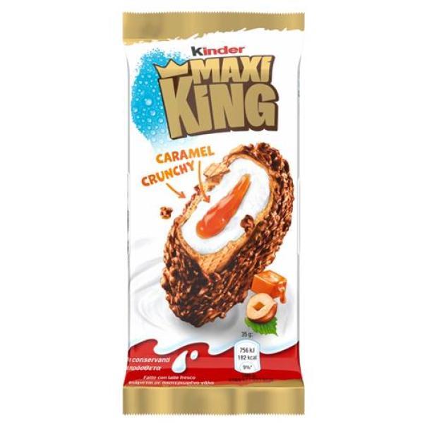 Wafer Ricoperti con Nocciole e Caramello Maxi King Kinder Wafer Ricoperti con Nocciole e Caramello Maxi King Kinder