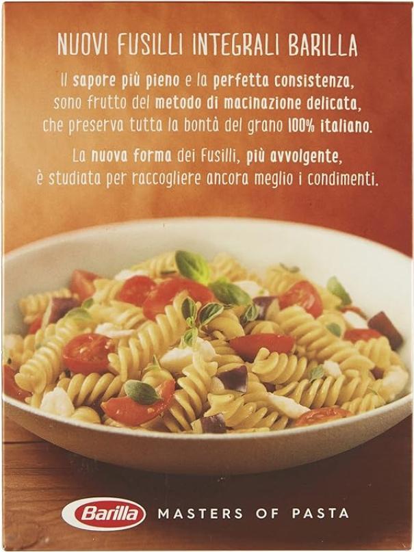 barilla pasta fusilli integrali barilla 500 gr - foto 2