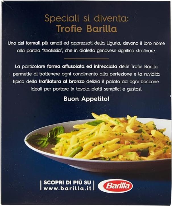 barilla pasta trofie liguri barilla 500 gr - foto 3