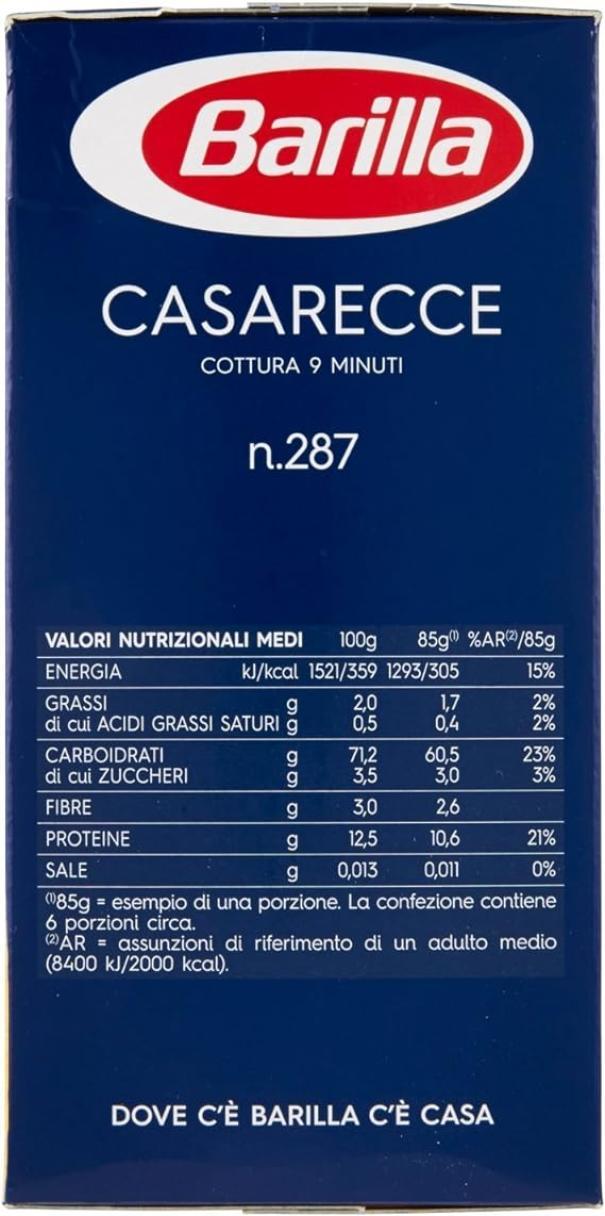 barilla pasta casarecce barilla 500 gr - foto 2