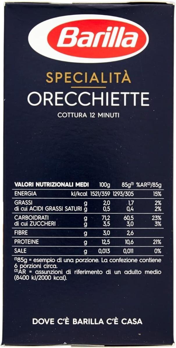 barilla pasta fresca orecchiette pugliesi barilla 500 gr - foto 2