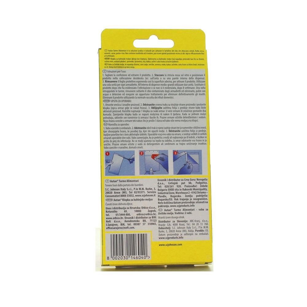 autan antitarme, tarme del cibo, tignole della farina, protezione dispensa, trappola feromoni, igiene cucina, protezione alimenti, farfalline del cibo, senza insetticidi, trappola adesiva, autan kitchen, conservazione cibi, rimedi tarme, dispensa sicura, autan 2 pezzi, monitoraggio insetti, soluzione inodore, igiene domestica, cura della casa, stop tarme, farina e riso, barriera protettiva, protezione naturale, benessere casa, autan professionale, r autan trappola adesiva contro le tarme alimentari autan 2 pezzi - foto 2