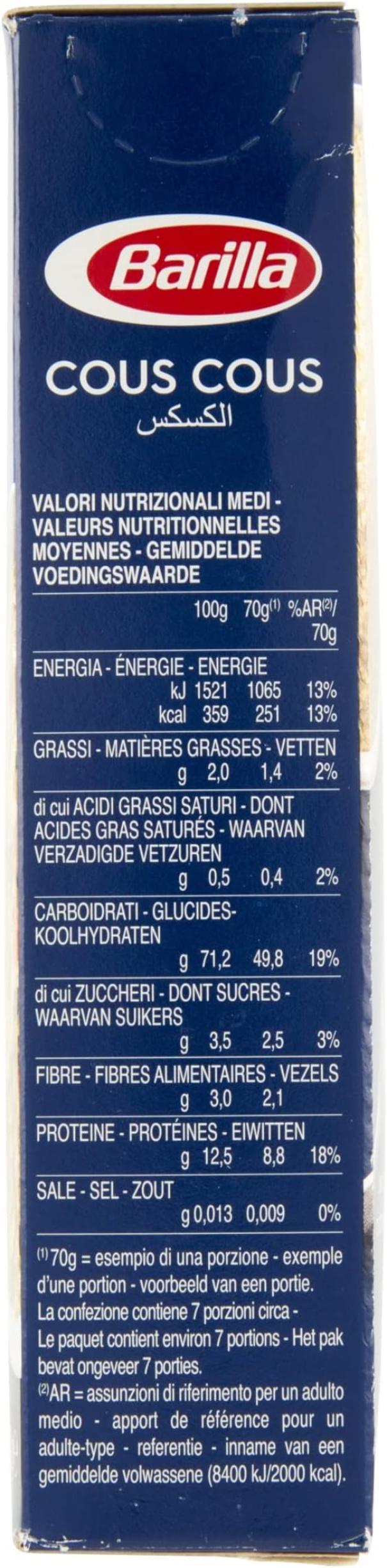 barilla cous cous di semola di grano duro barilla 500 gr - foto 4