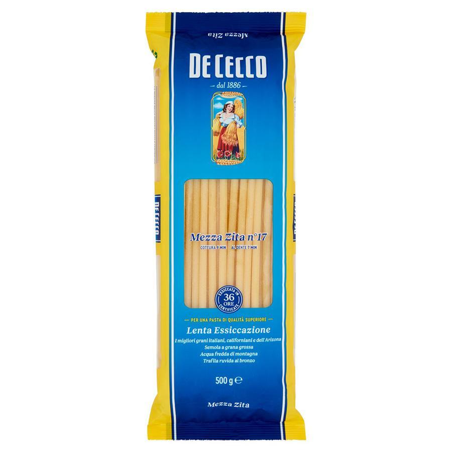 dececco, mezzazita, ziti, pasta, pastasecca, grano, trafilataalbronzo, cucinaitaliana, tradizioni, food, instafood, primo, gourmet, qualitu00e0, bontu00e0, 500 GR de cecco pasta mezza zita de cecco 500 gr - foto 1