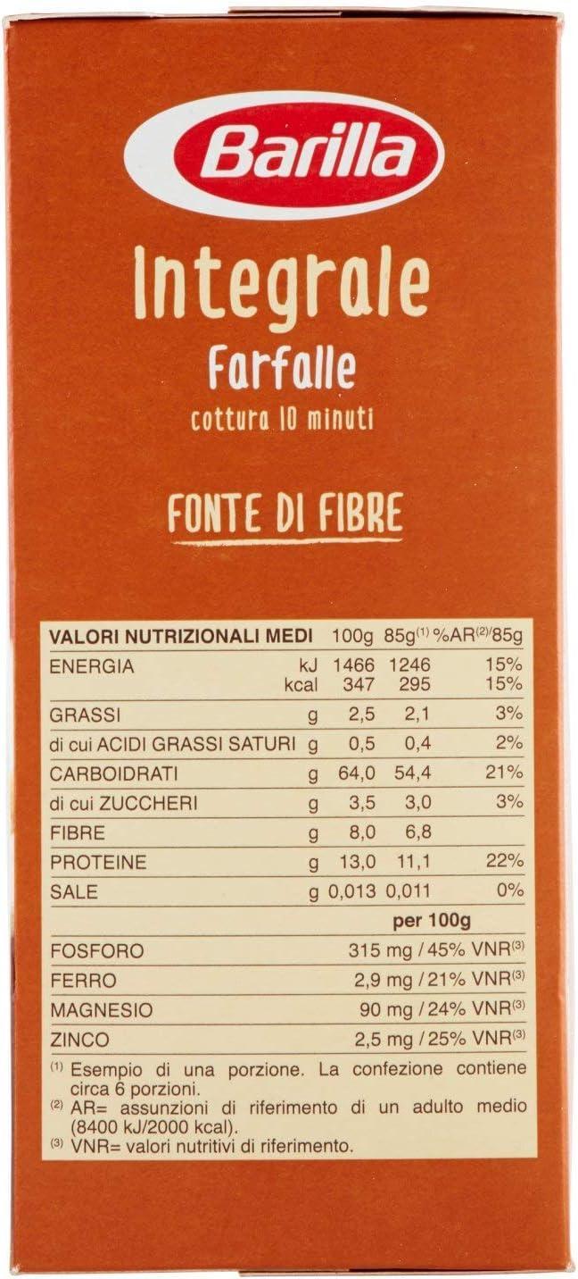 barilla, farfalle, integrali, pastaintegrale, pasta, benessere, fibre, grano, cucinaitaliana, tradizioni, food, instafood, primo, gourmet, qualitu00e0, bontu00e0, 500 GR, 2 barilla pasta farfalle integrali barilla 500 gr - foto 2