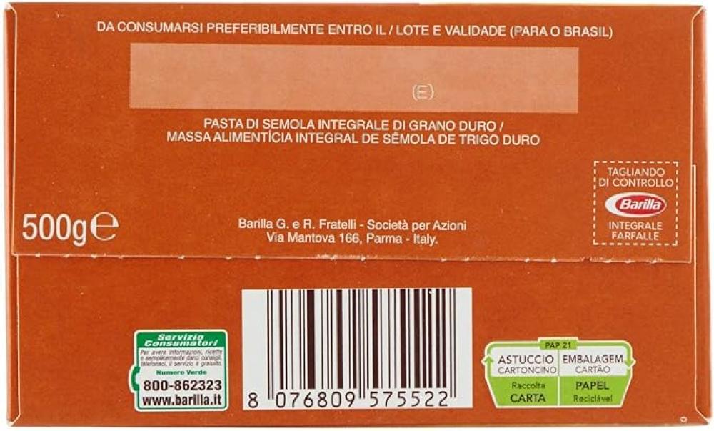 barilla, farfalle, integrali, pastaintegrale, pasta, benessere, fibre, grano, cucinaitaliana, tradizioni, food, instafood, primo, gourmet, qualitu00e0, bontu00e0, 500 GR, 6 barilla pasta farfalle integrali barilla 500 gr - foto 6