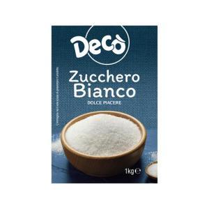 Zucchero bianco semolato astuccio 1kg decò
