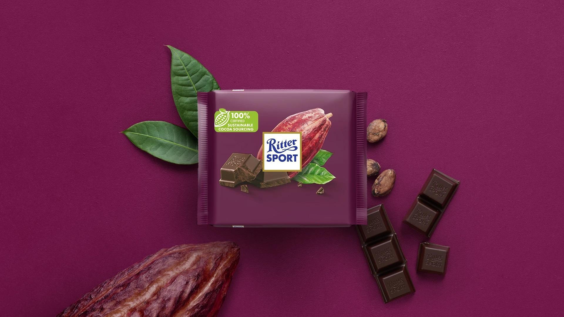 ritter sport tavoletta cioccolato al biscotto ritter sport 100 gr - foto 3