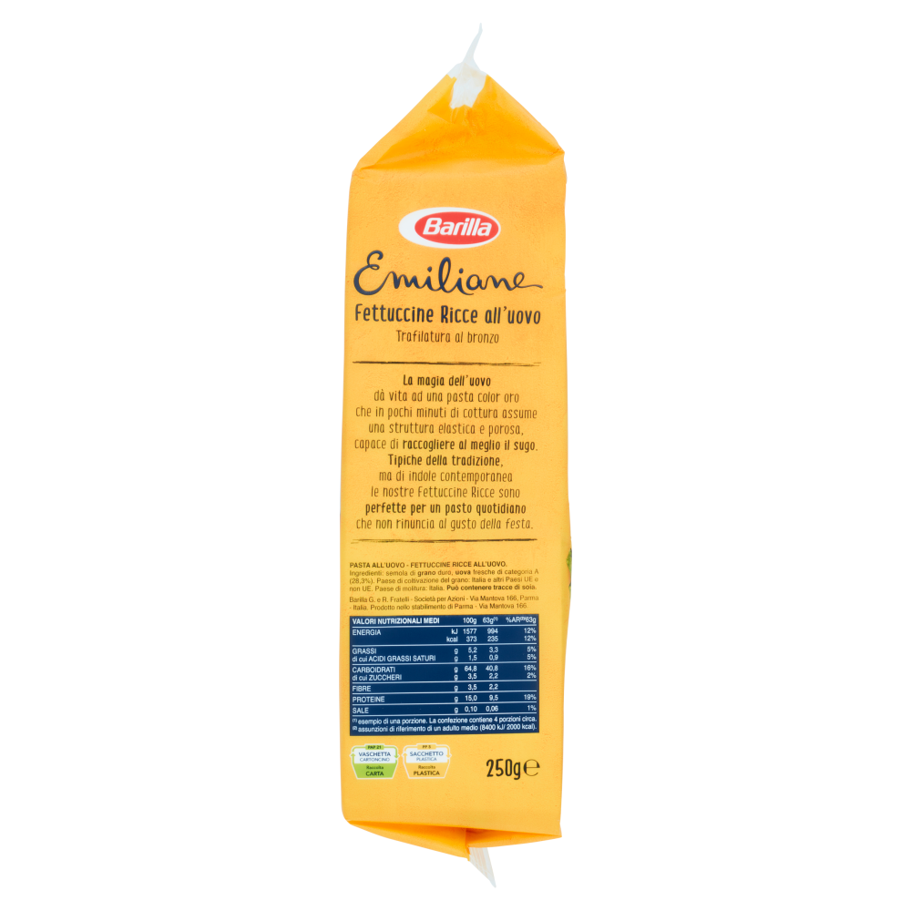 barilla pasta emiliane fettuccine ricce barilla 250 gr - foto 3