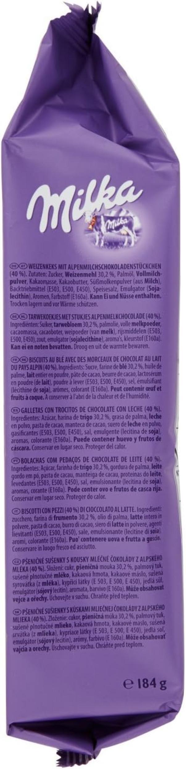milka biscotti choco cookies xl milka 184 gr - foto 4