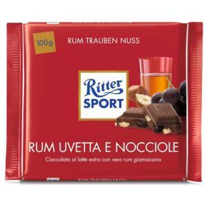 Tavoletta di cioccolato rum uvetta nocciole  100 gr