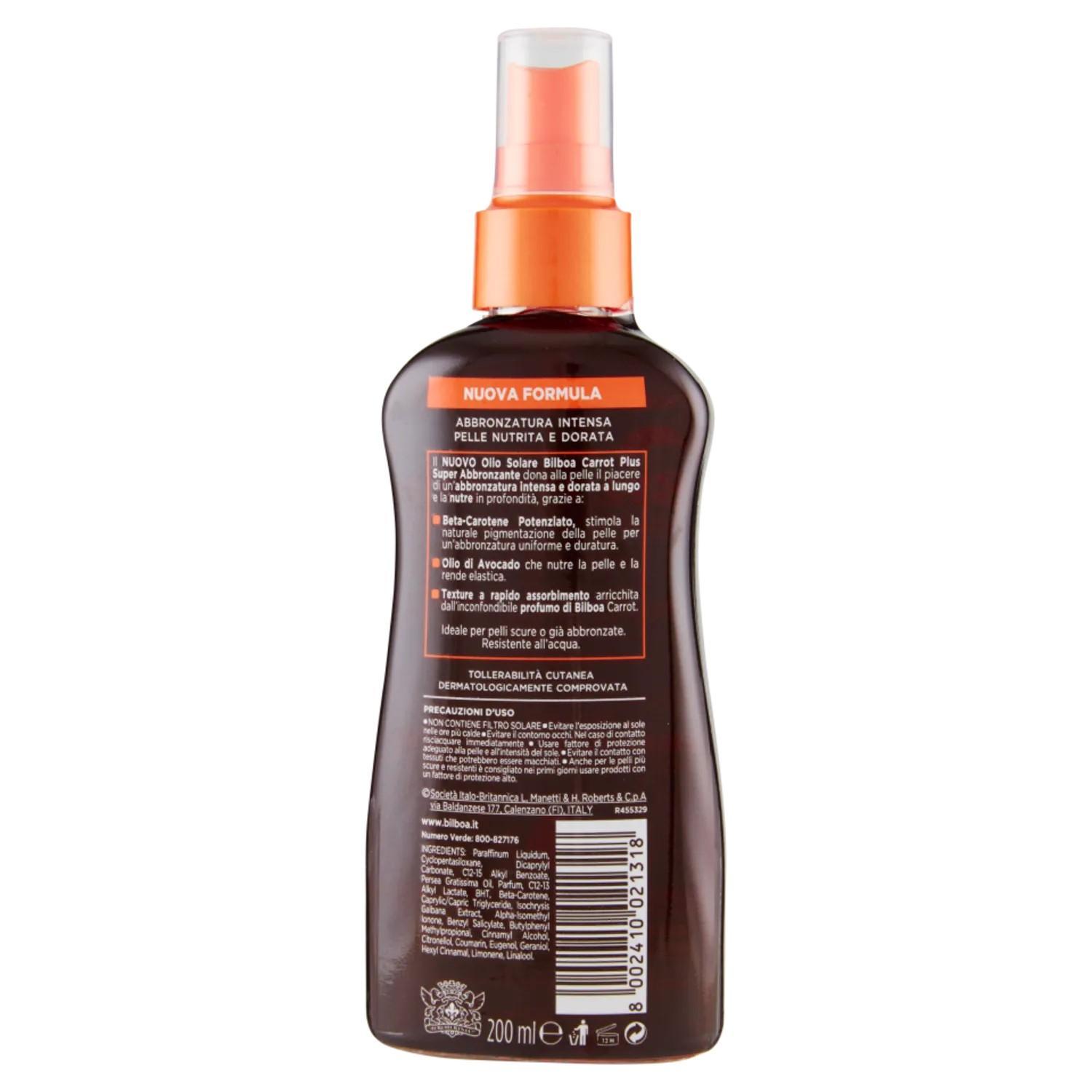 bilboa olio solare spray super abbronzante carrot plus bilboa 200 ml. - foto 3