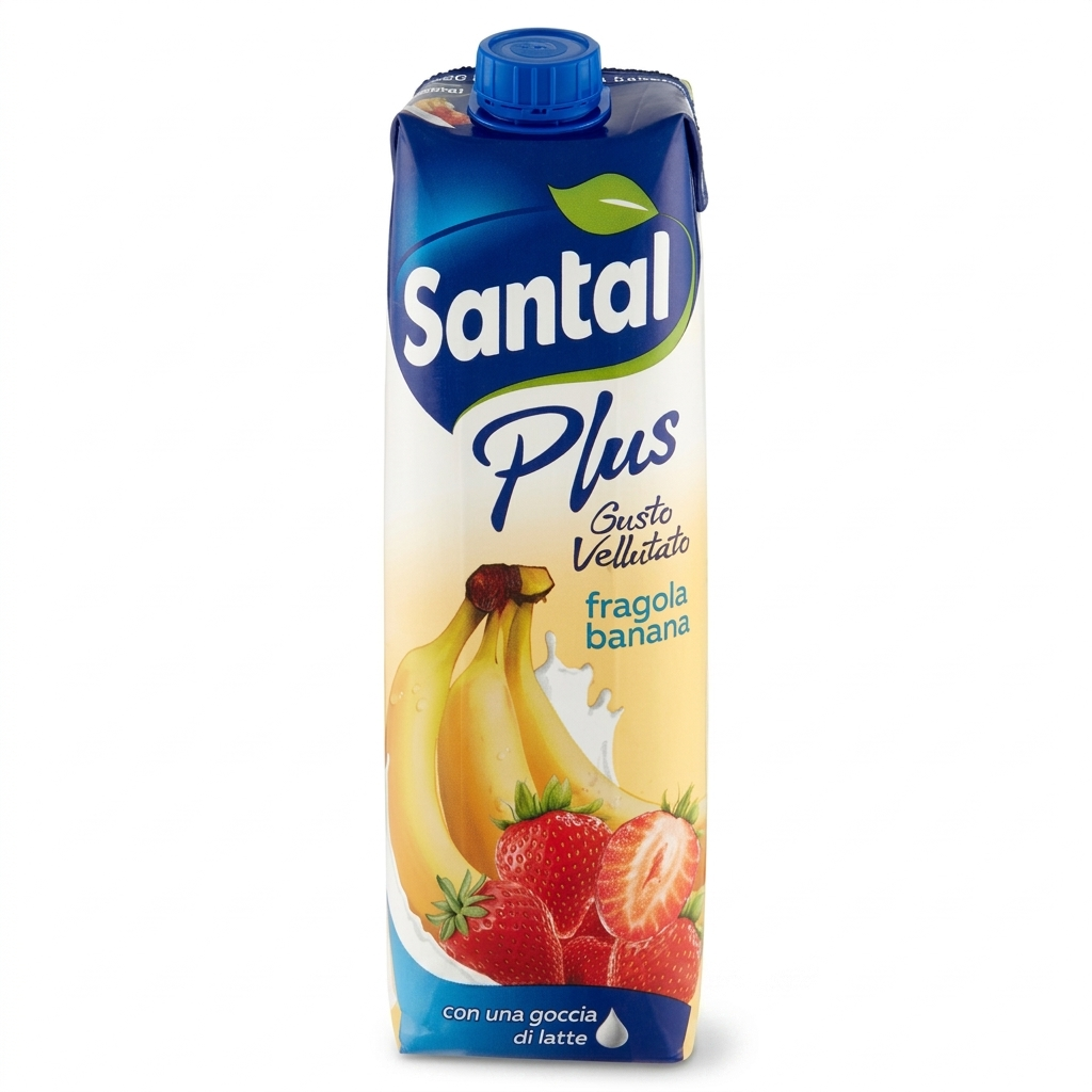 santal succo di frutta santal plus fragola e banana 1 lt. - foto 1