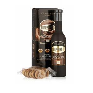 Grappa cacao  con 12 cialde croccanti 35 cl.