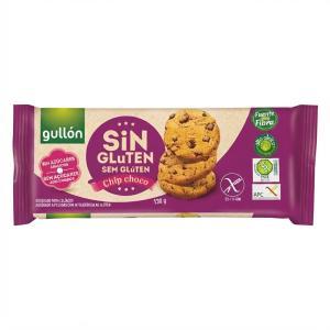 Biscotti con gocce di cioccolato senza glutine e senza zuchero gullón 130 gr