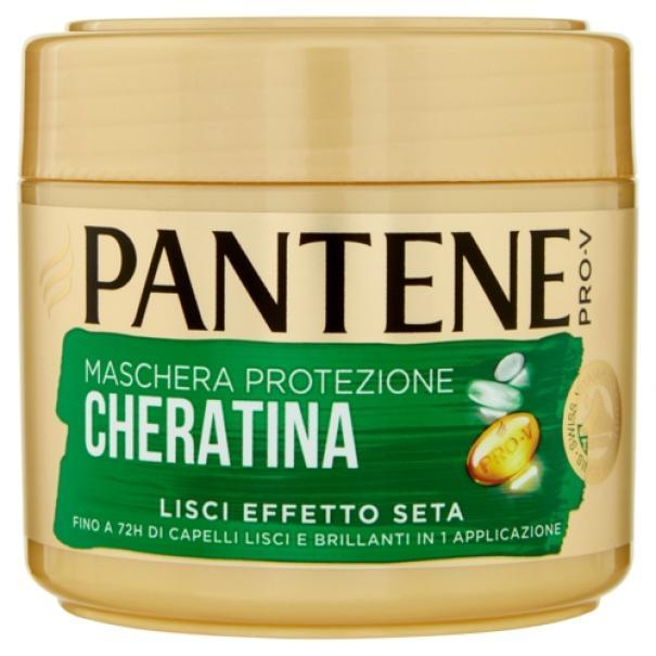 Maschera per Capelli Lisci Effetto Seta Protezione Cheratina Pro-V Pantene 300 ml