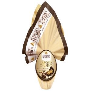 Uovo di pasqua  cioccolato fondente dark e nocciole  rocher 340 gr.