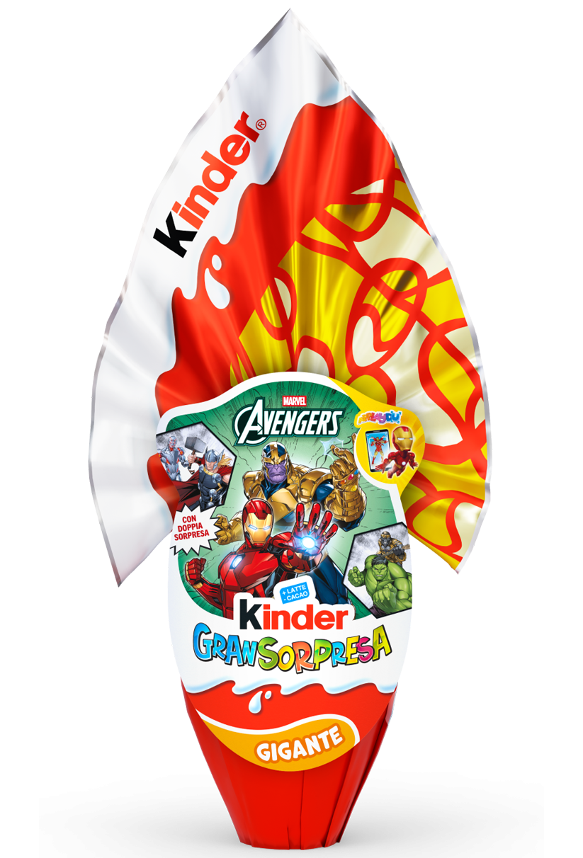kinder uovo di pasqua avengers kinder gransorpresa gigante 320 gr. - foto 1