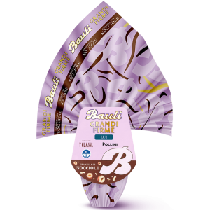 Uovo di pasqua grandi firme lui  al cioccolato al latte e nocciole  300 gr.