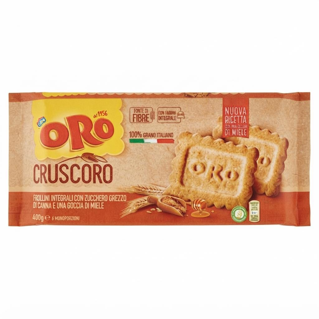 oro saiwa biscotti frollini integrali con crusca cruscoro oro saiwa 400 gr - foto 1