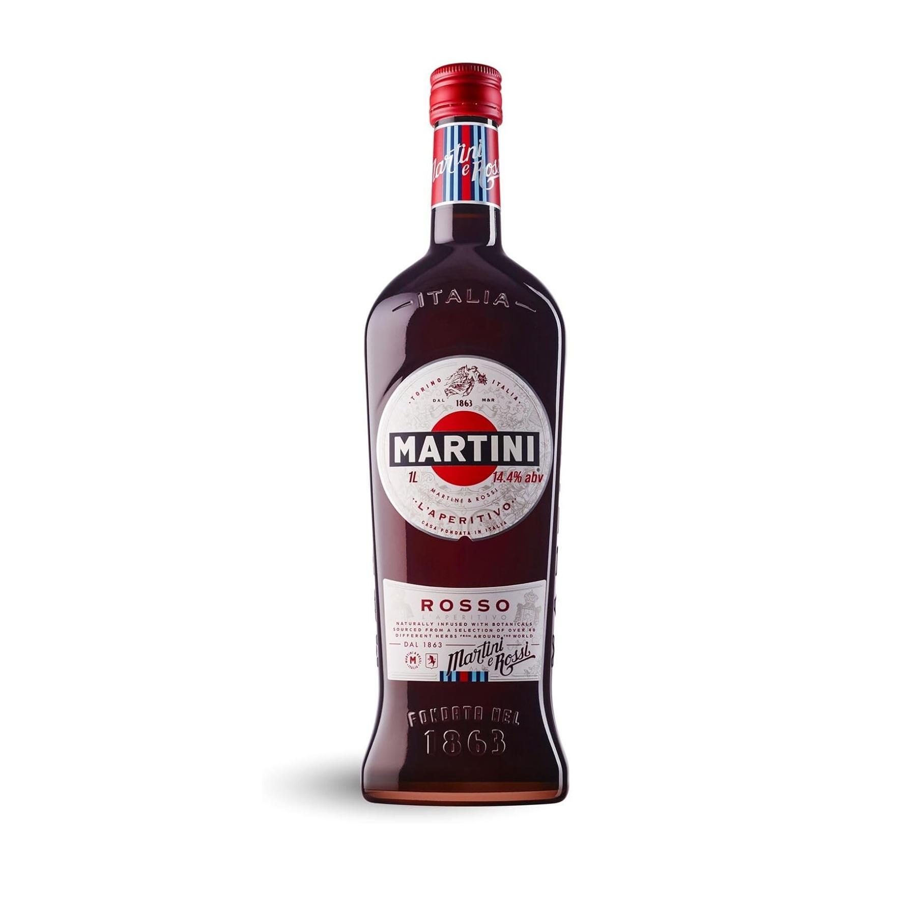 martini vermouth martini rosso infuso con erbe aromatiche 1 litro - foto 1