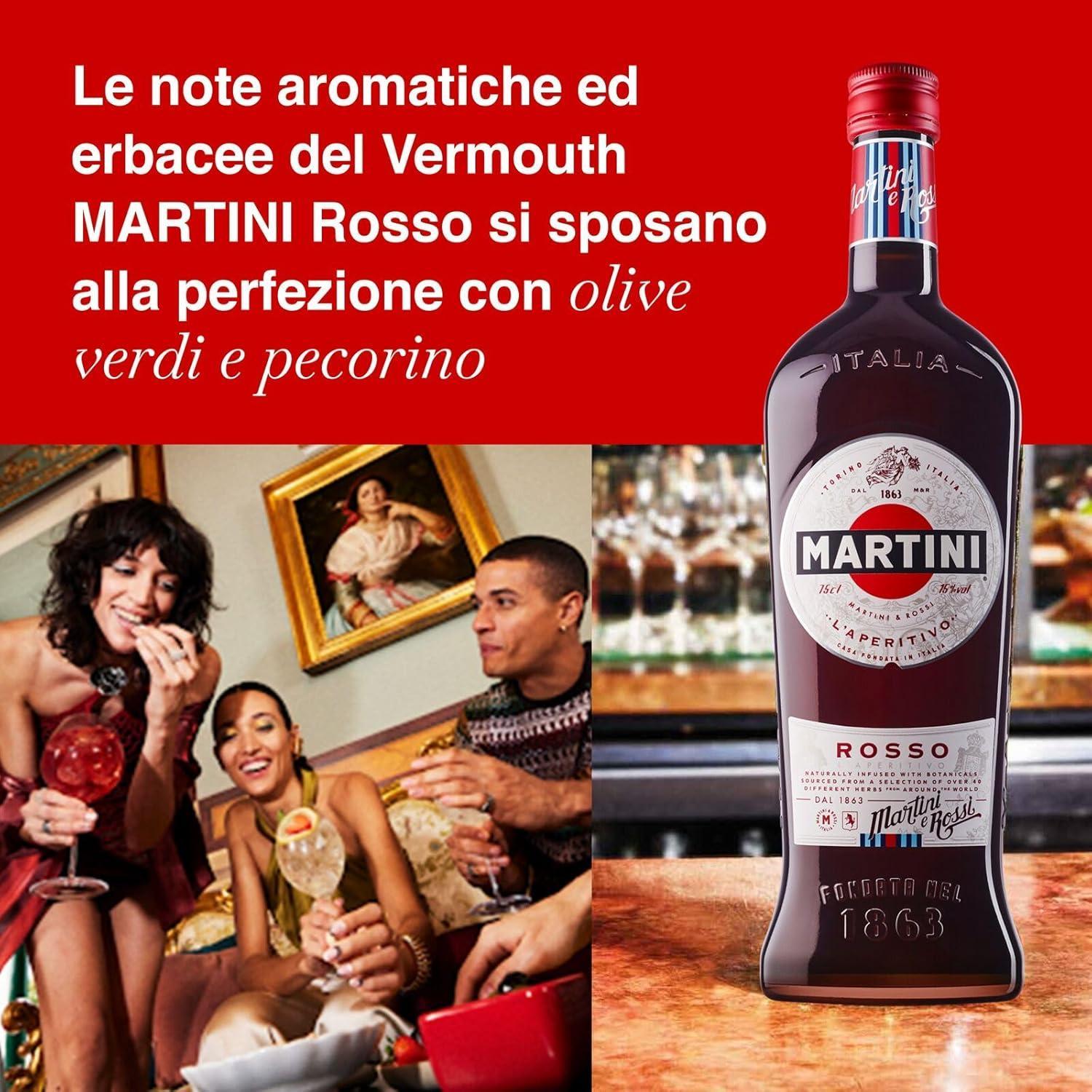 martini vermouth martini rosso infuso con erbe aromatiche 1 litro - foto 3