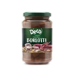 Fagioli borlotti lessati decò in vaso di vetro 360g
