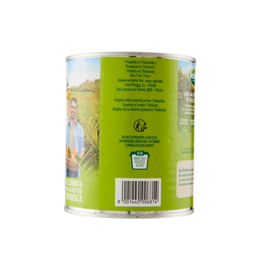 valfrutta ananas allo sciroppo valfrutta ananas 8 fette 836 gr. - foto 2