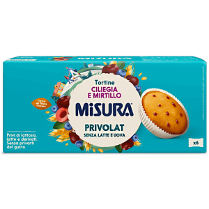 Tortine soffici con farcitura ciliegia e mirtillo privolat  290 gr.