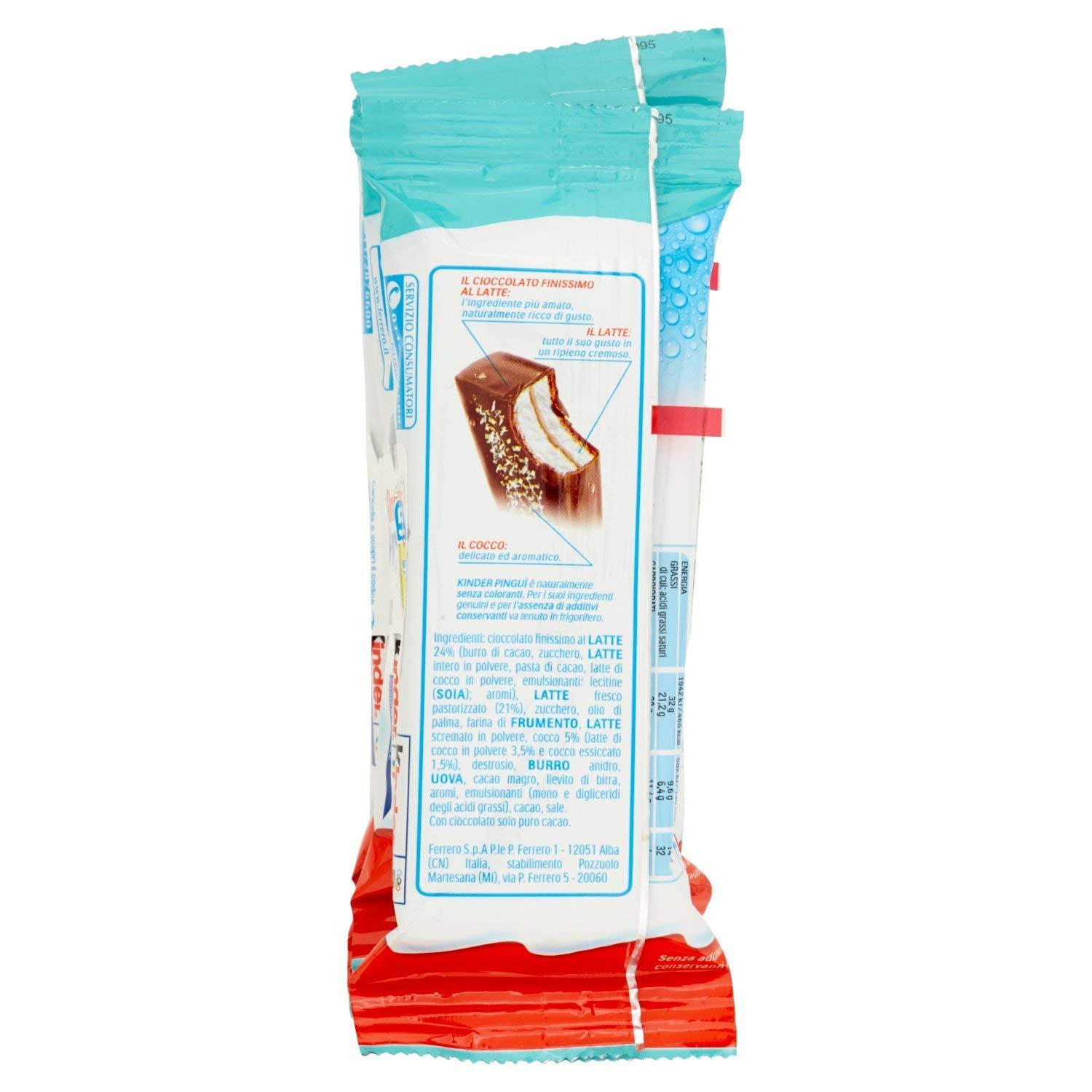 kinder merendina al cioccolato pingui cocco kinder 120 gr - foto 3