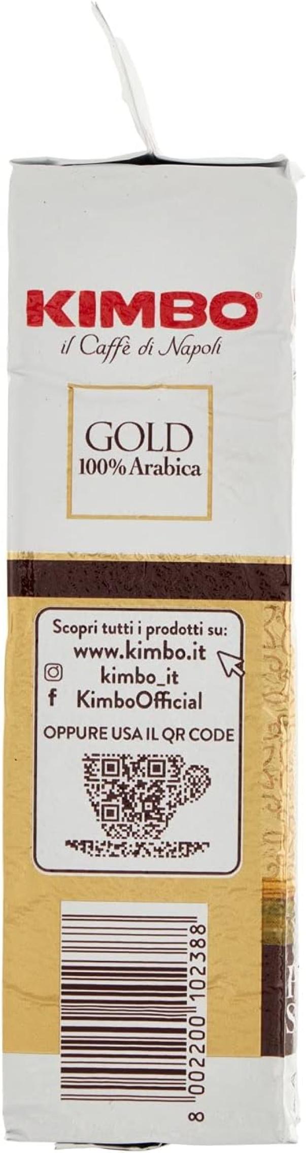 kimbo caffè macinato gold 100% arabica kimbo 250 gr - foto 2
